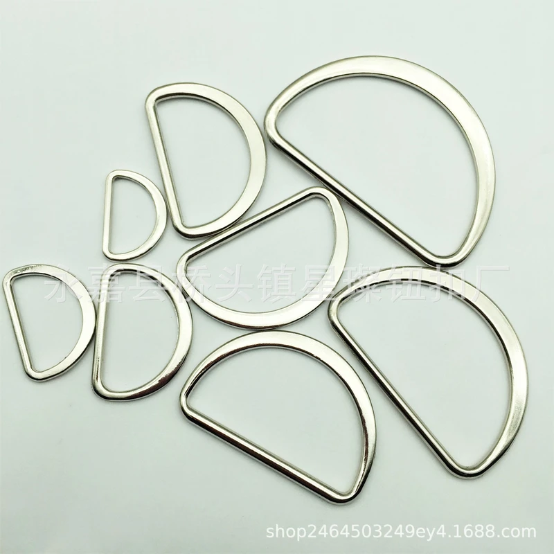 Manufacturer Custom Alloy D-Ring Metal Belt Buckle Bag Adjustment Buckle Flat D-Word Button