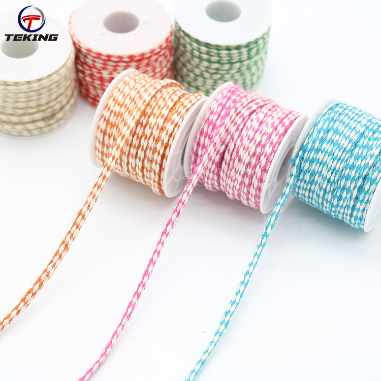 Manufacturers Wholesale 8 Strands Of Colorful Hemp Rope Clothing Textile Accessories Decoration With Hemp Rope Spot Item Picture