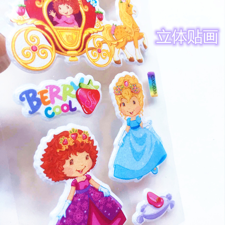 厂家直供卡通泡泡贴PVC贴纸3D泡泡笑脸贴纸儿童动物贴画手机粘贴详情图3