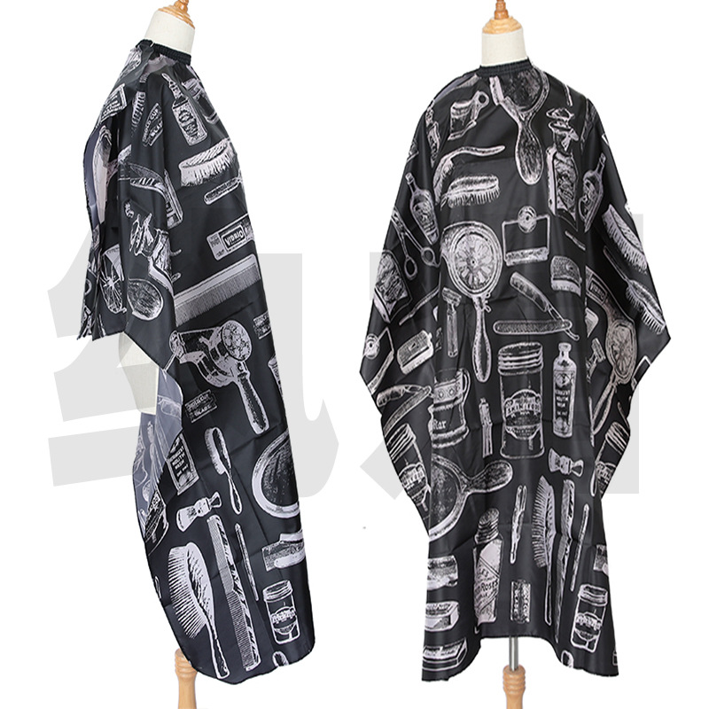 Factory direct supply of retro time hair clipper cloth, adult and children's hair dyeing and perming lining, dust-proof hair clipper shawl cloth shanilak Application Scenario