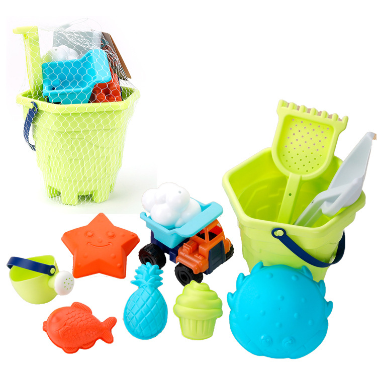 Yangxing Cross-border Direct Sales Summer Beach Toy Bucket Set, Children's sand-digging shovel, Water Play Tools, Educational beach toys
