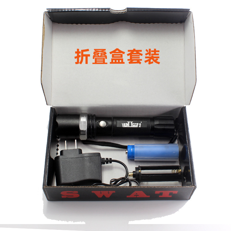 Portable high-intensity led flashlight charging flood and disaster prevention emergency zoom night cycling outdoor lighting set Specification image