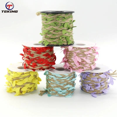 Manufacturers Direct Jute And Leaves Braid Color Fashion Twine Decorative Clothing Creative Diy Woven Twine