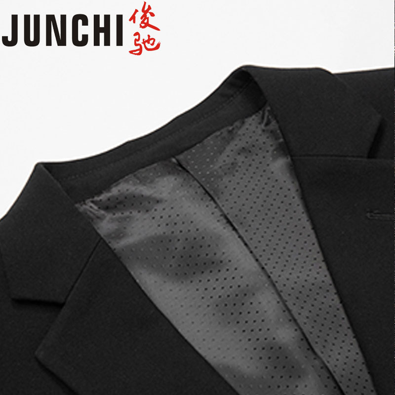 Black men's business suit, Korean-style simple and fitted two-button fashionable waistcoat professional suit set in stock Application Scenario