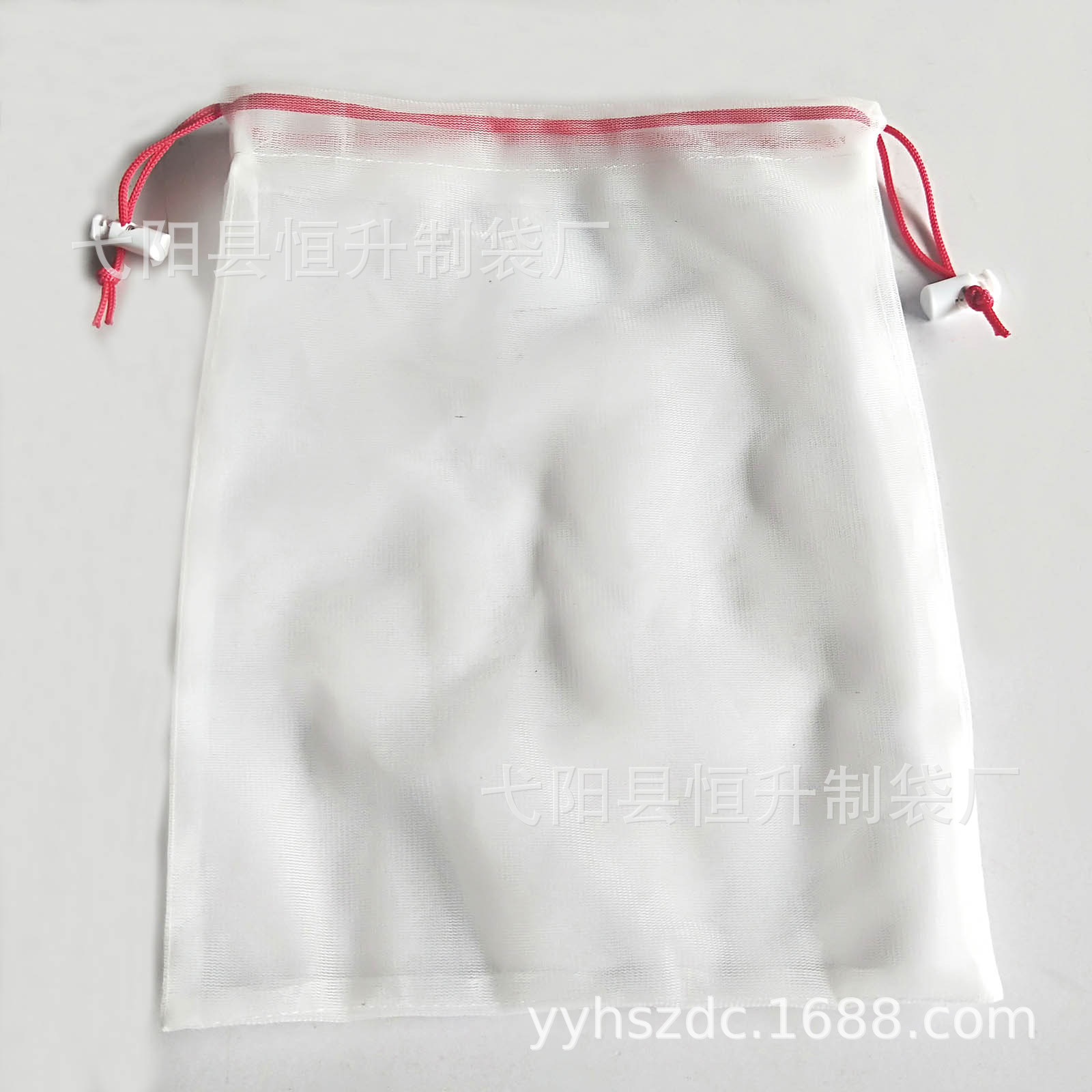 Mesh Storage Bag Polyester Packaging Mesh Bag Splicing Bundle Pocket Drawstring Mesh Bag Storage Bag Custom Logo details Picture