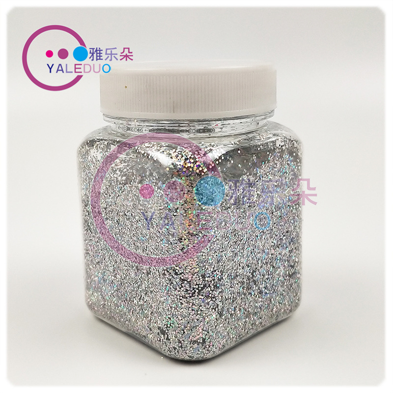 PET high-temperature glitter bottle, laser silver hexagonal gold scallion powder sheet, irregular-shaped sequins, diy nail art stage decoration materials Specification image