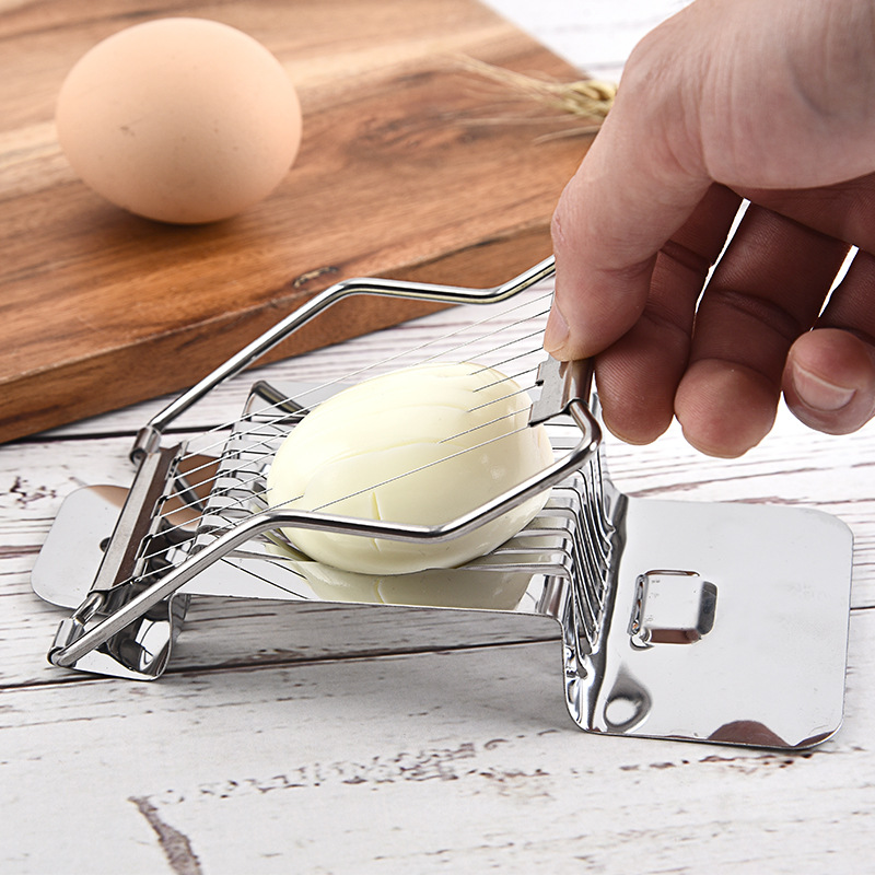 不锈钢切蛋器鸡蛋分瓣切片器厨房小工具创意松花蛋切片器图