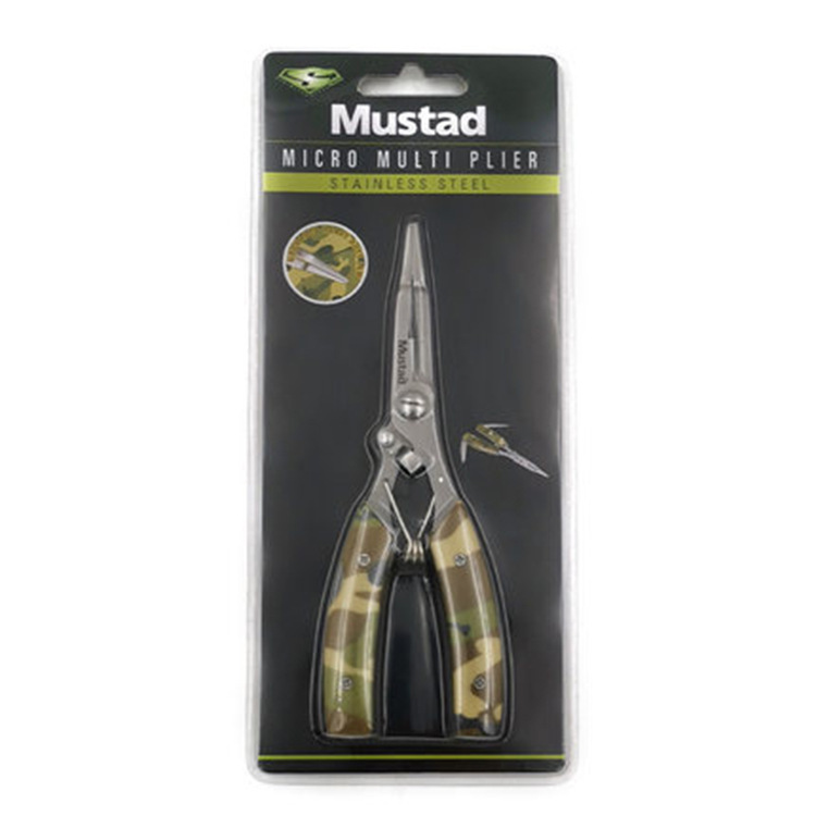 Musta Camouflage Lua pliers MT023C Stainless steel corrosion-resistant scissors PE line fishing gear hook-picking pliers fishing tools Item Picture