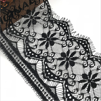 Factory direct supply of 14*300cm eyelash lace wedding dress accessories for DIY clothing accessories Item Picture