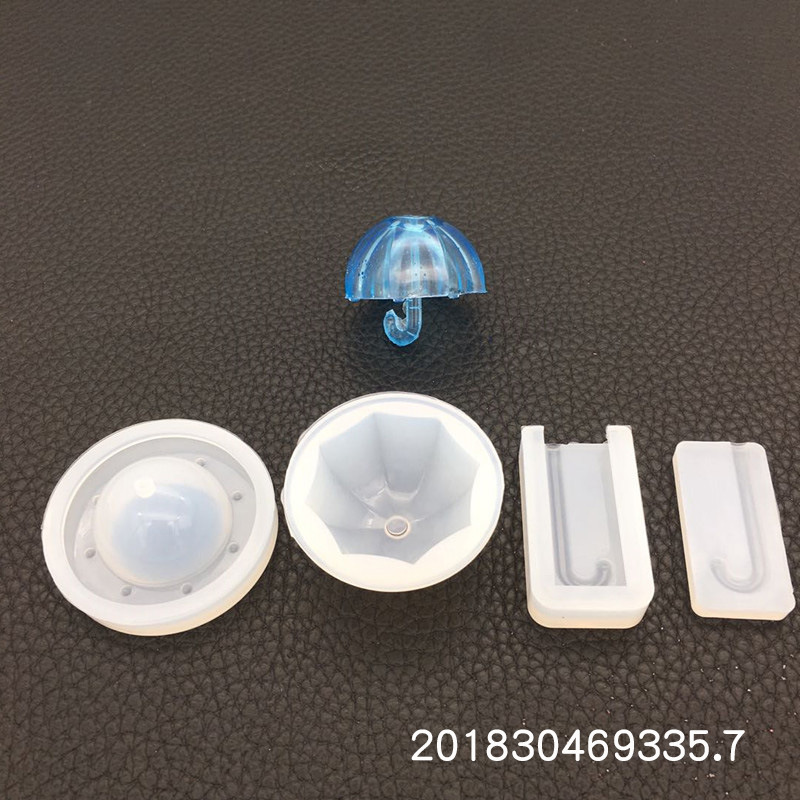 diy水晶滴胶可爱雨伞高镜面免打模饰品模具滴胶模具