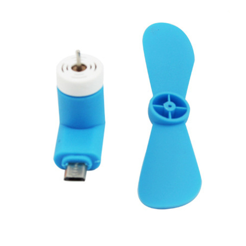 Creative usb short Android mini phone fan, mini portable Apple and Android 2-in-1 phone fan Item Picture