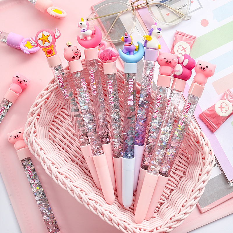 Cartoon Cute Fairy Stick Cute Cartoon Star Into Oil Quicksand Creative Magic Dazzle Quicksand Pen Neutral Pen full figure