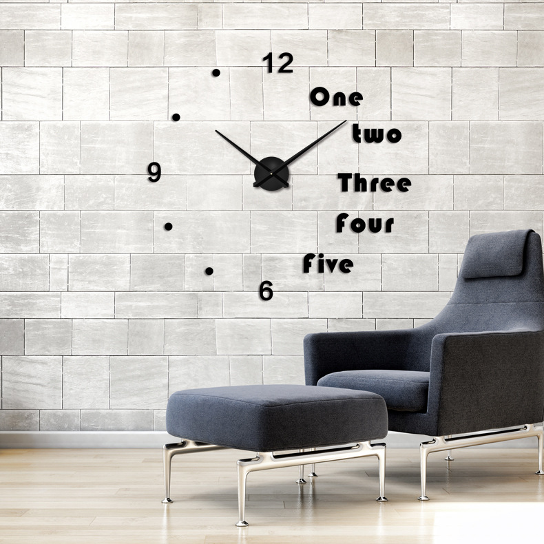 Diy Creative Poldot Wall Clock, Acrylic Mirror Wall Clock, Personalized 3D Home Wall Clock For Living Room, Study And Bedroom Item Picture