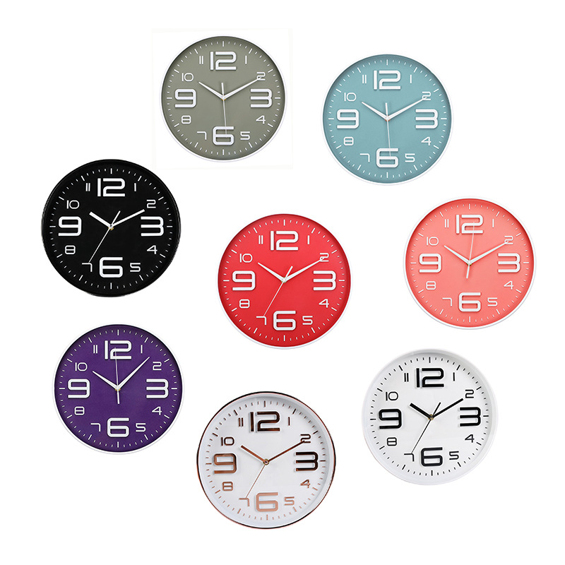 Wall Clock Simple Creative Living Room Bedroom Silent Clock 30Cm Plastic Nordic Fashion Quartz Clock Performance Goods Wholesale Application Scenario