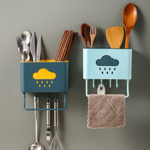 双层水滴筷子筒创意筷笼壁挂式免打孔厨房家用沥水小工具实用家居
