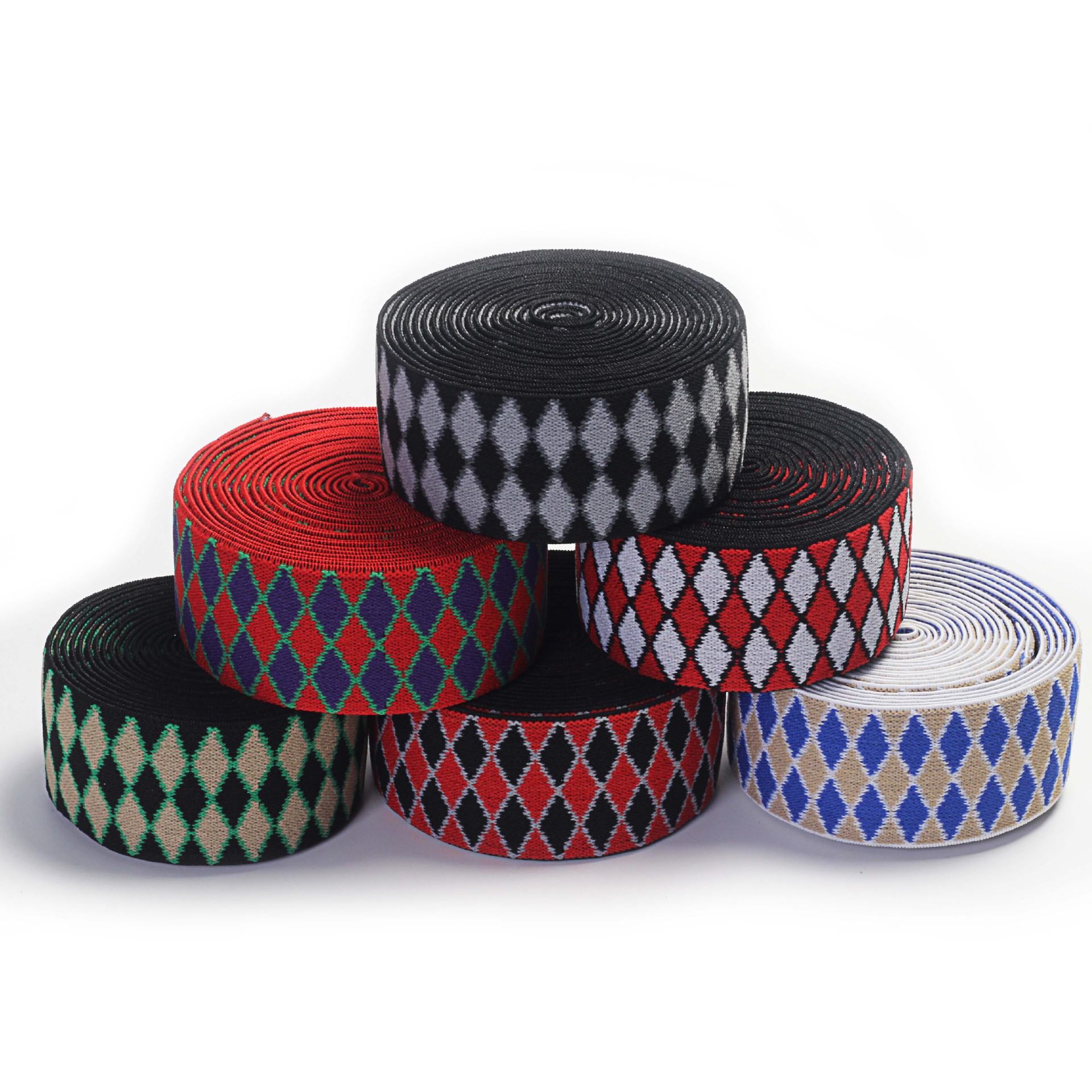 Can Be Multi-Color Geometric Pattern Acrylic Fiber Thickened Spandex Silk Jacquard Elastic Garment Accessories Manufacturers Direct Supply Item Picture