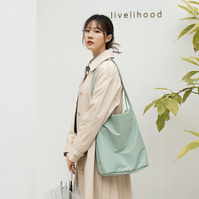 韩版休闲单肩购物袋 尼龙时尚手提袋女 学生大容量收纳袋