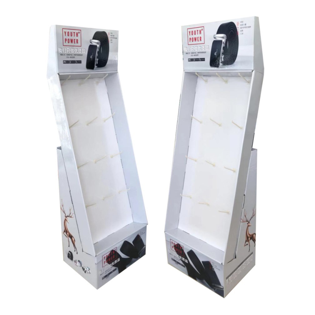 Mall hook folding display rack chain store promotional paper shelf colored cardboard assembly display box Item Picture
