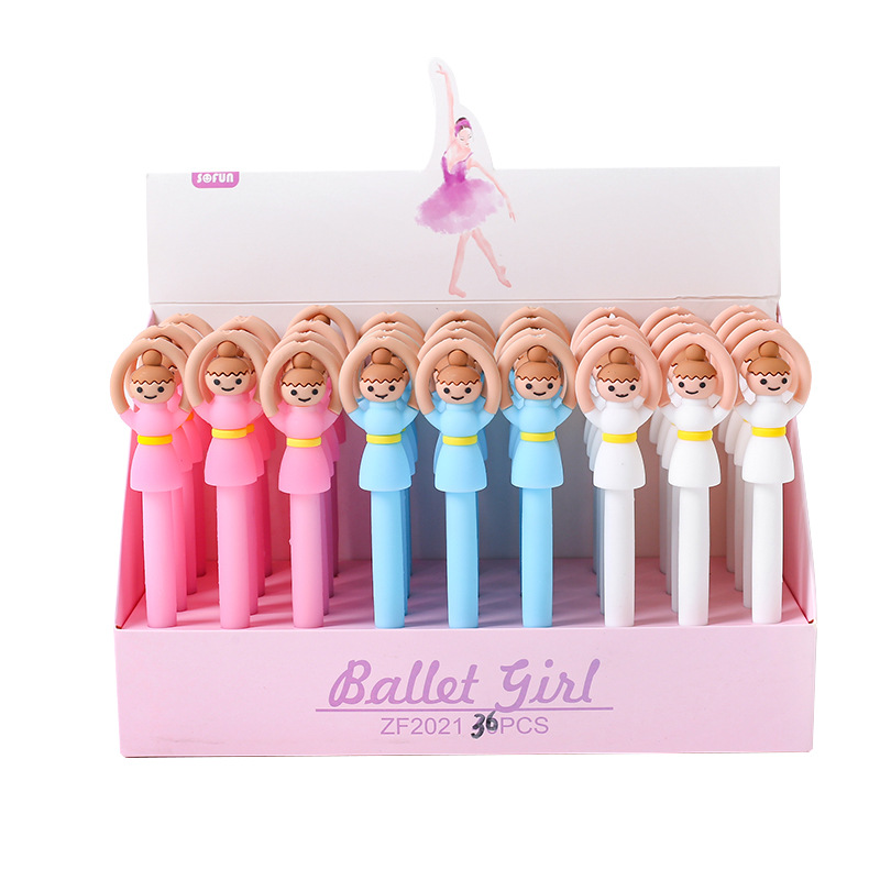 Zhongfan Zf2021 Ballerina Girl Neutral Pen Custom Creative Cartoon Pen Student Stationery Wholesale Item Picture