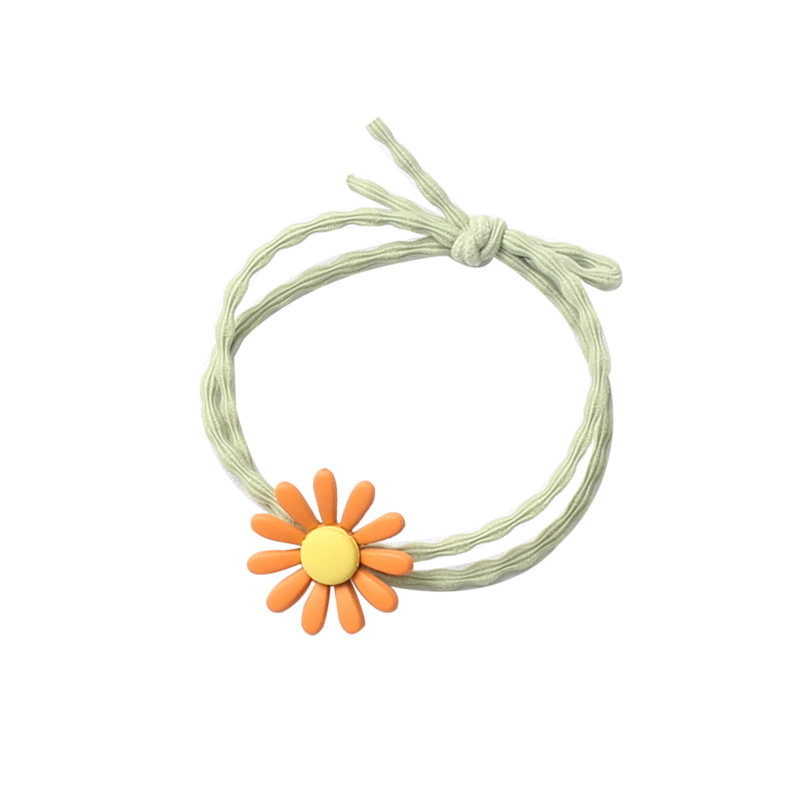 Korean Version Of Headwear Small Daisy Flower Scrunchie Korean Cute Knot Hair Rope Girls Small Fresh Hair Rope Personality Rubber Band Item Picture