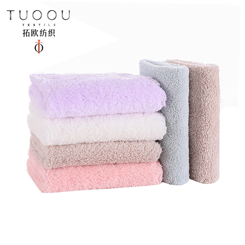 3 Sets Of Superabsorbent Coral Velvet Square Towel Makeup Remover Sassafras Face Napkin Children's Rag Small Square Towel Face Towel Included