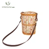 Yuanyang wicker hollowed-out woven basket, rattan woven single-shoulder back basket, picnic and outing basket, flower art training, flower arrangement woven basket Item Picture