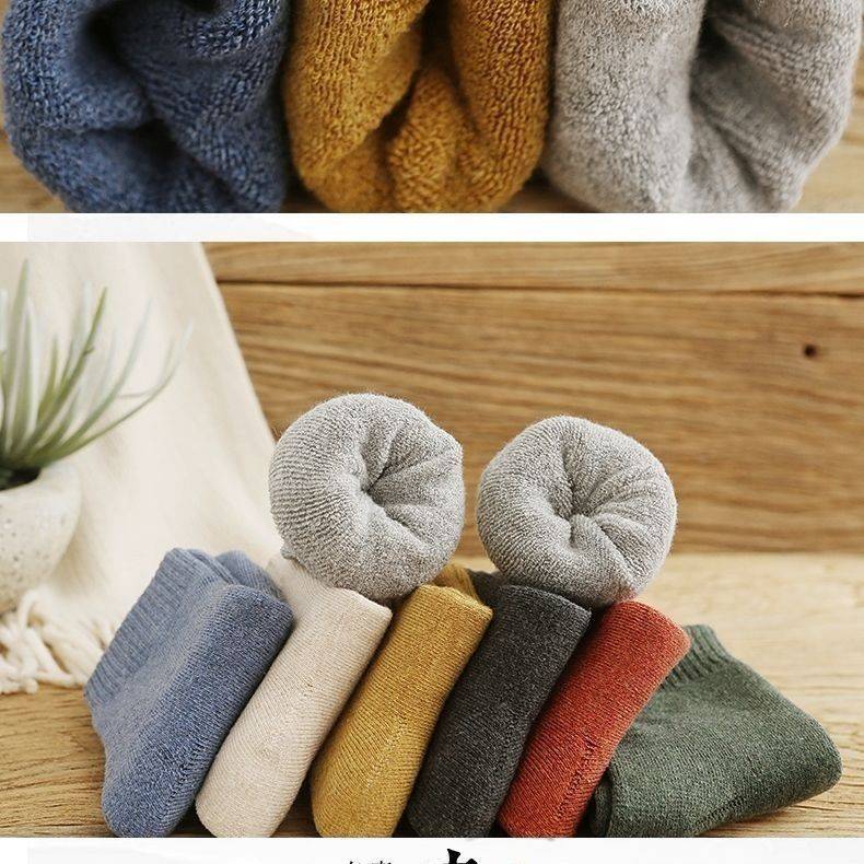 冬季女韩版中/长筒加厚毛圈/个性堆堆袜保细节图