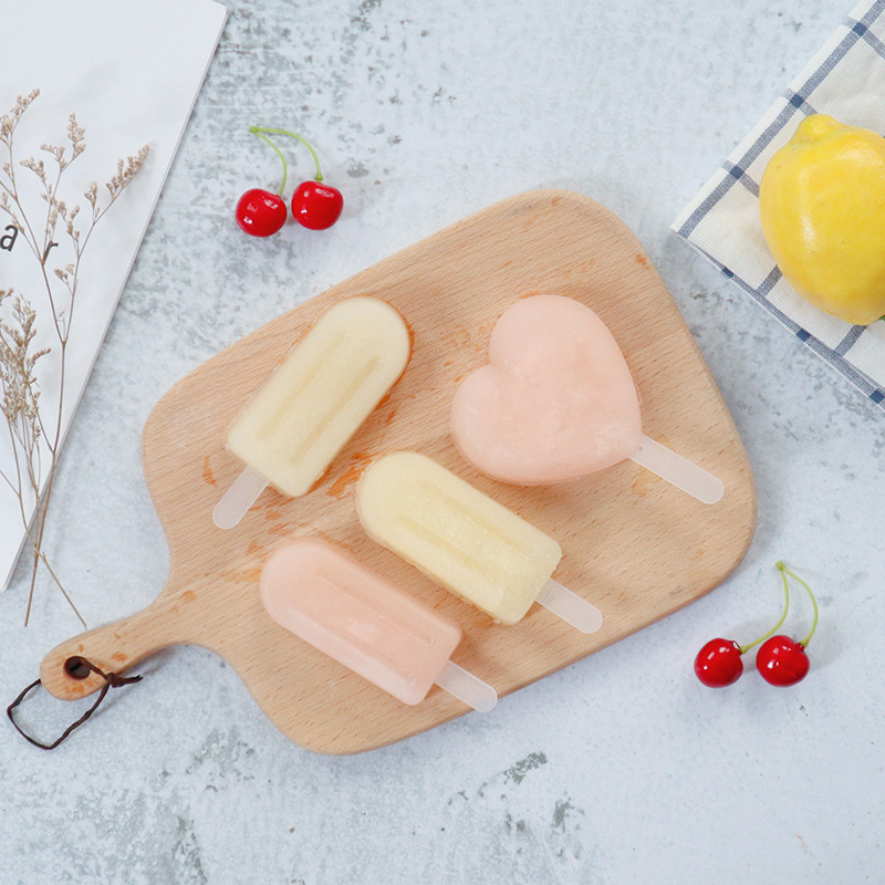 Summer silicone Popsicle mold love ice cream mold DIY ice cream mold three-piece set Popsicle ice details Picture