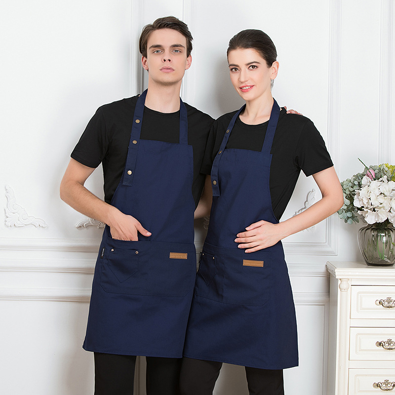 Wholesale Hanging Neck Apron Anti-Oil Work Clothes Milk Tea Coffee Nail Shop Waist Printing Logo Application Scenario