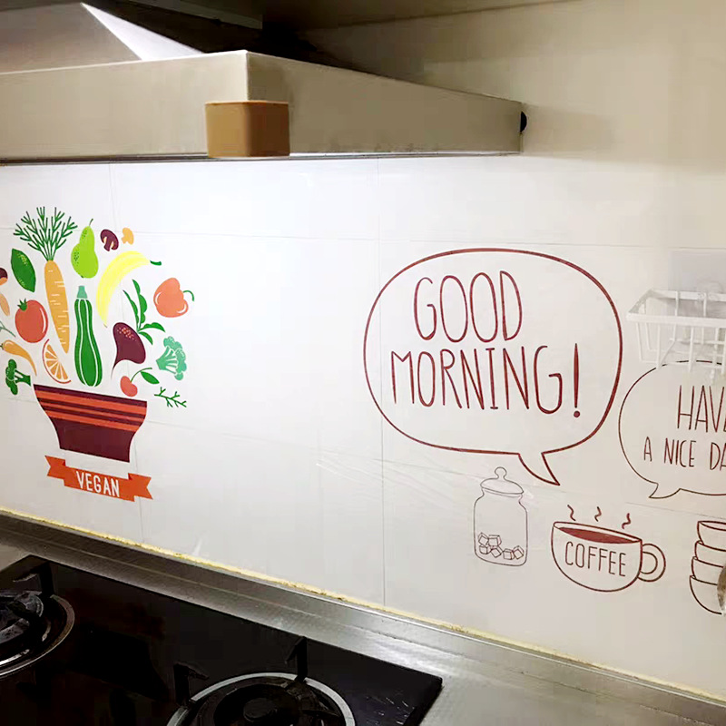 厂家批发厨房墙贴 PVC平面灶台自粘瓷砖贴 多种款式厨房墙贴详情图2