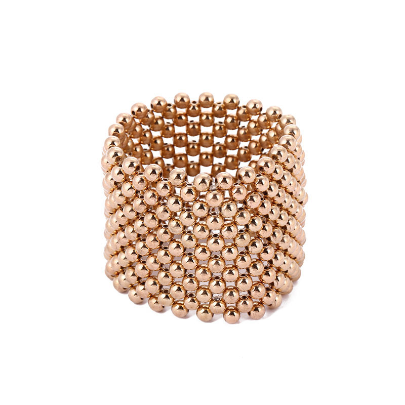 ins bracelet Korean version popular new bracelet, fashionable pearl wide version jewelry, niche design beaded bracelet wholesale Item Picture