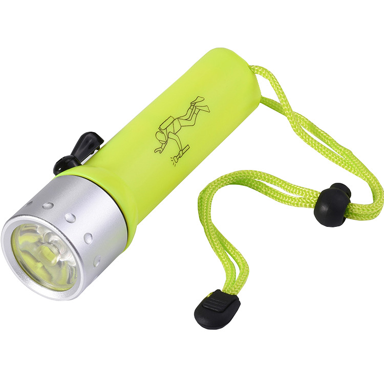 Led Magnetic Control Waterproof Flashlight Battery Type Outdoor Emergency Repair Light Plastic Diving Flashlight Wholesale Item Picture
