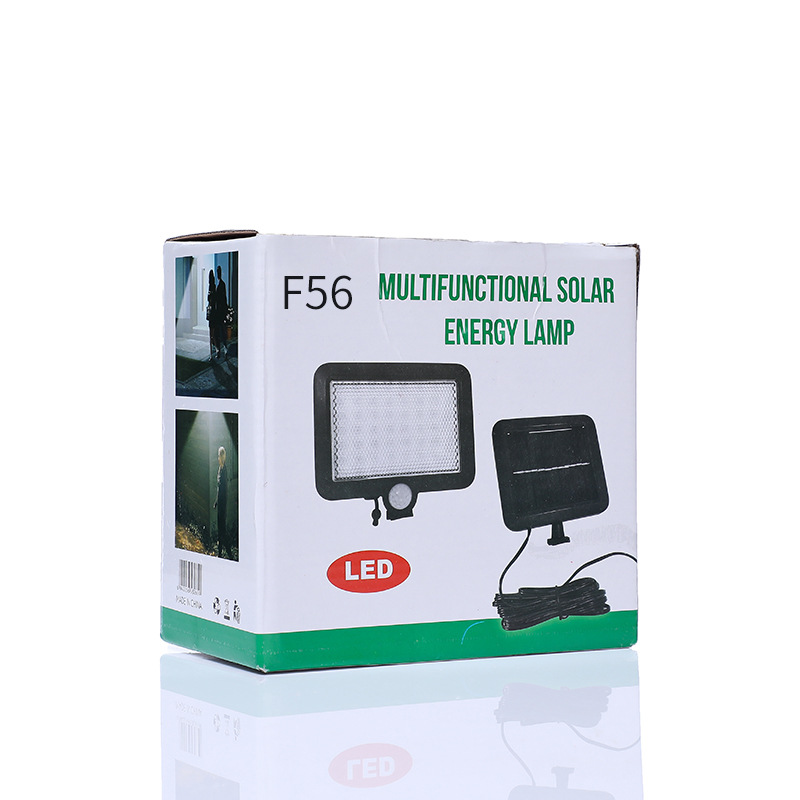 Cross-border exclusive supply of 56LED solar lamps, outdoor garden lamps, split-type garage solar human body sensor wall lamps Item Picture
