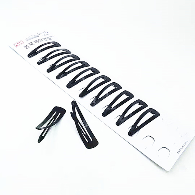 Water drop clip, bb clip, springboard hair clip, bow clip, adult thickened hair clip, fashionable accessory, 12 girls' set, Japanese and Korean black Application Scenario