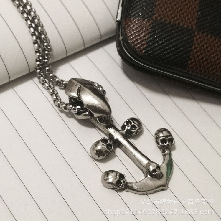 Trendy and fashionable hip-hop metal necklaces, Japanese and Korean retro necklaces, street dance accessories, one-piece consignment pic 3