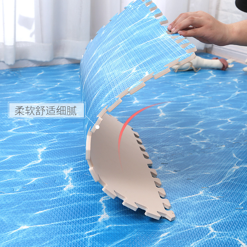 厂家直销60*1.0水波纹系列EVA拼接地垫 泡沫儿童爬行垫 多款图案                         详情图4