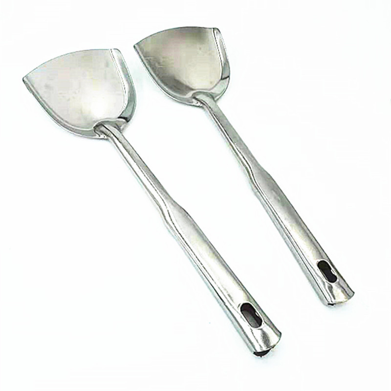 Thickened stainless steel cooking spatula, stir-frying spatula, large rice spoon, thickened long-handled rice spoon, 2-yuan supply Item Picture