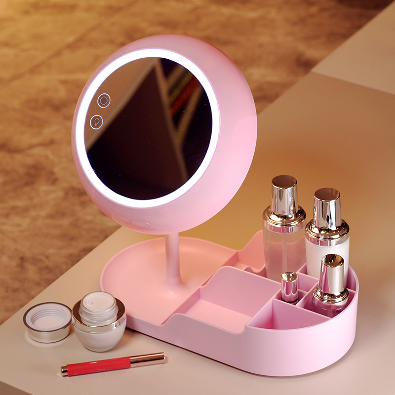 New LED makeup mirror, charging desk lamp, mirror lamp, dressing lamp, smart touch-up mirror, night light, Valentine's Day gift Specification image