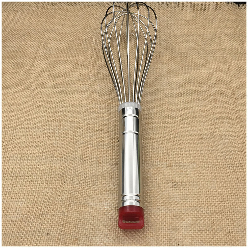 不锈钢红头1/烘焙打蛋器手白底实物图