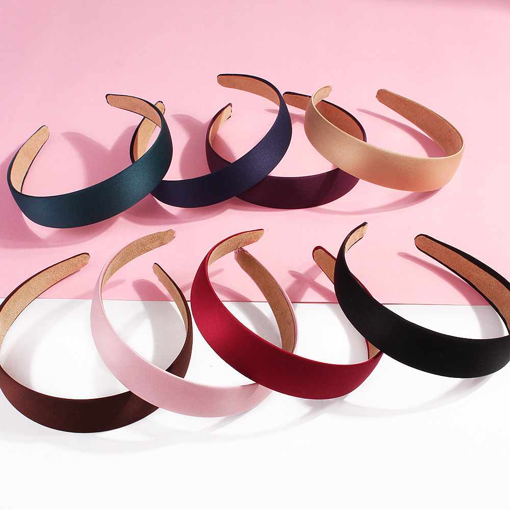 South Korea Hair Accessories 3Cm Wrap Cloth Headband Semi-Finished Wide Headband Multi-Color Optional Yiwu Hair Card Wholesale A188
