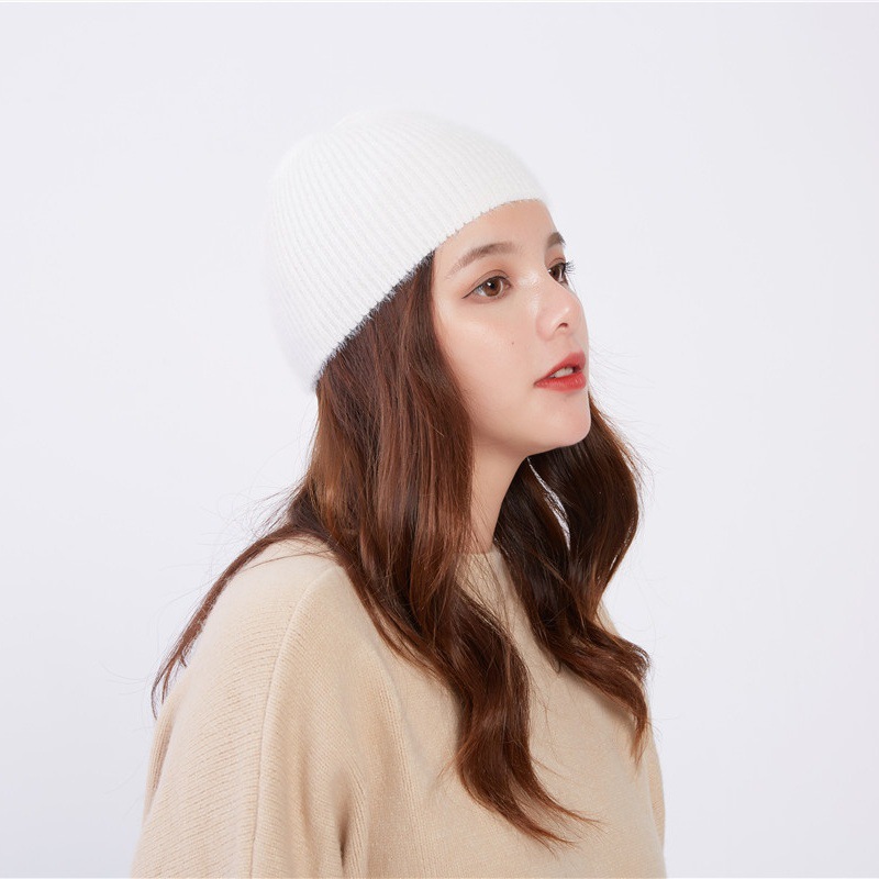 女士冬季羊绒帽子韩版时尚保暖新款针织帽甜美英伦潮流针织毛线帽