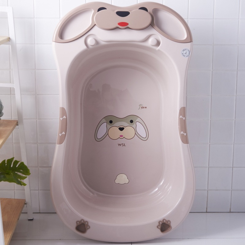 G468万事乐B22婴儿浴盆宝宝洗澡盆新生儿可坐躺大号小狗浴盆儿童浴床产品图