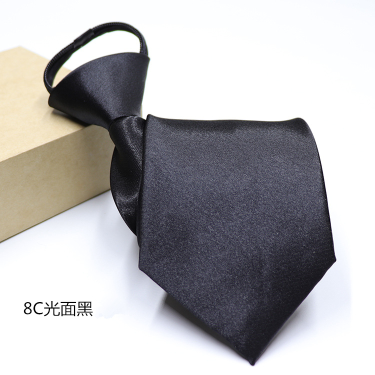 New Korean-style casual zipper tie for men, convenient for lazy people. Wholesale in stock pic 1