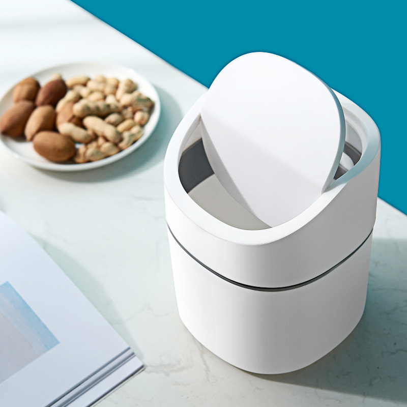 Nordic Mini Desktop Trash Can Household Kitchen Desk Trash Can With Lid For Clutter Storage And Cleaning Specification drawing