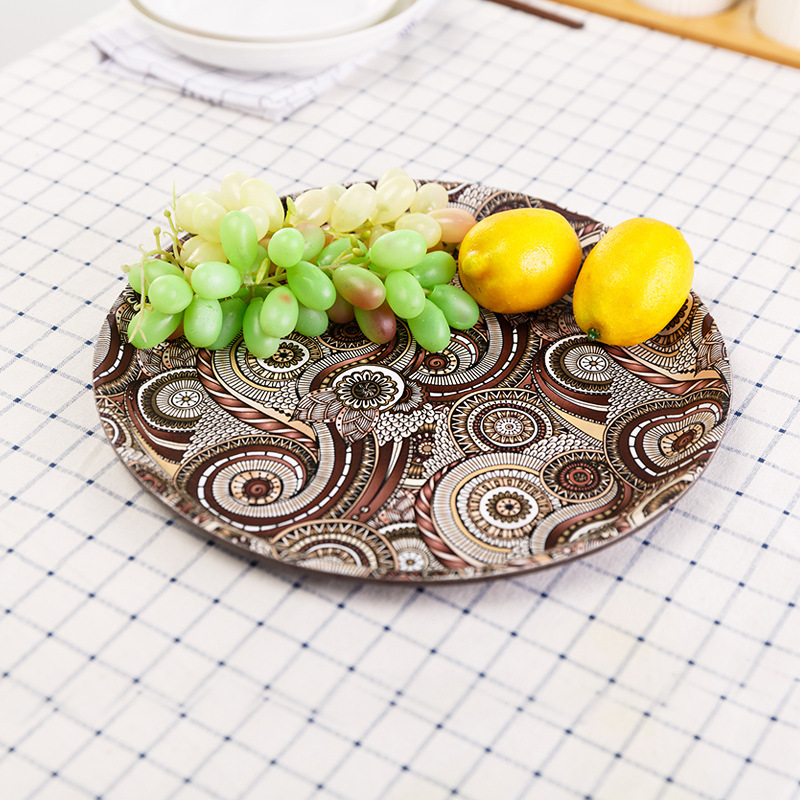 Round Tray Round Tray Catering Tray Hotel Tray Plastic Tray Non-Slip Tray details Picture