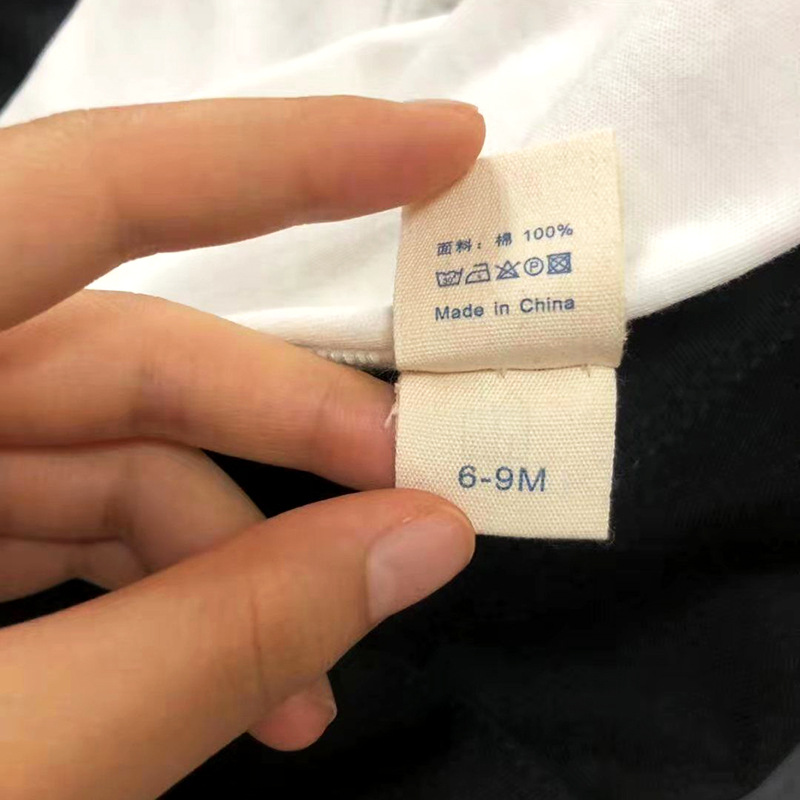 童装全棉水洗标丝印领标定 做 100%纯棉带超柔软尺码标不掉色印唛详情17