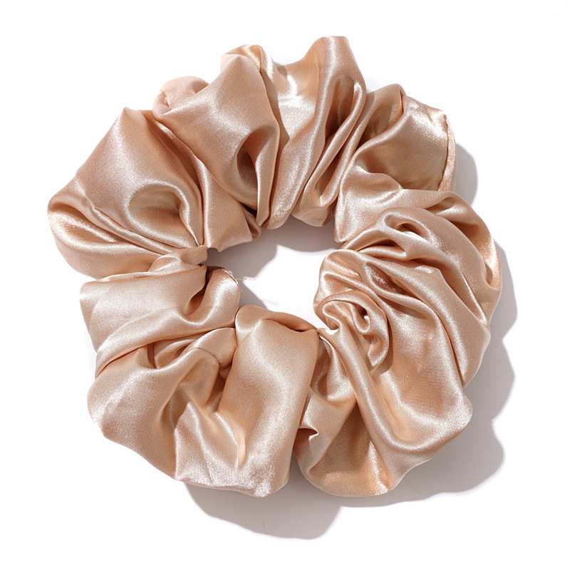 The new large-sized hair band from Europe and America features a smooth satin finish, French elegance, a large intestine band, a fabric band, and a versatile elastic band for cross-border women Item Picture