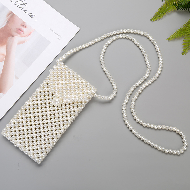 Summer pearl small bags, women's crossbody bags, popular single-shoulder bags, fashionable fairy travel dinner, women's mobile phone bags, and other hair accessories details Picture