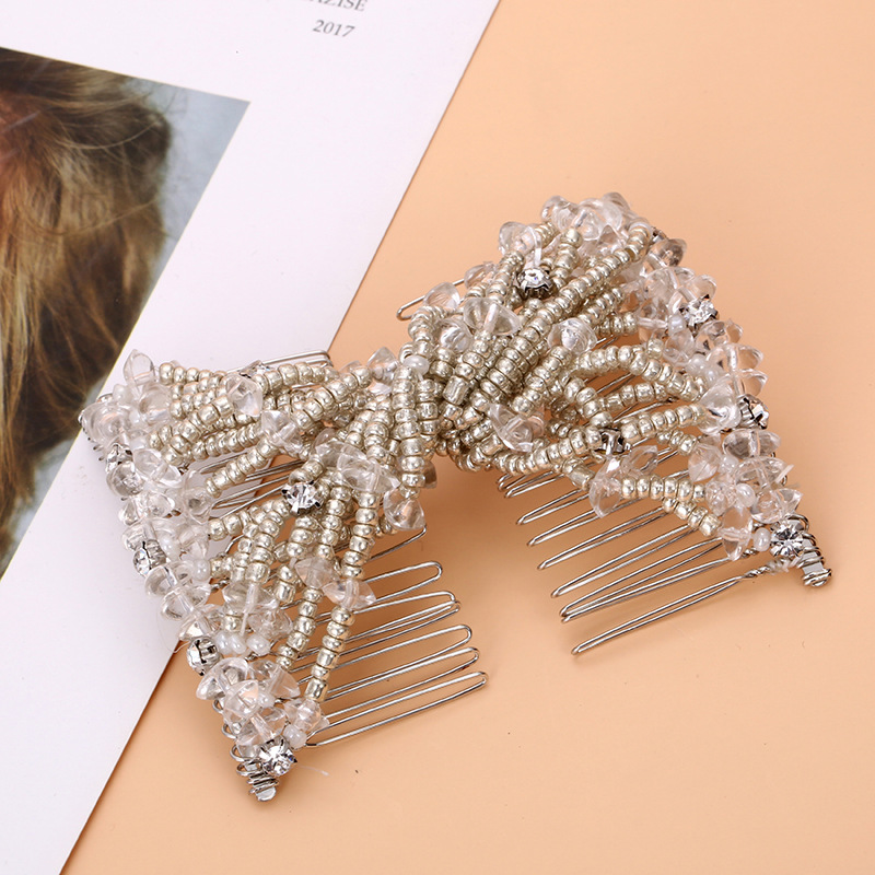 Cross-border new versatile hair comb, European and American women's hair updo, ponytail decoration, Guangdong hair comb, pearl magic insert comb