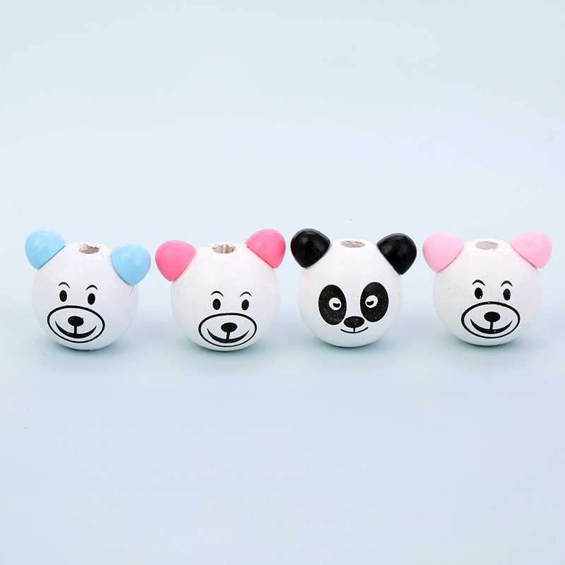 Cartoon Cute Koala Head Smiley Bear Children's Jewelry Accessories Diy Piercing Accessories Handmade Necklace Manufacturers Direct Supply Application Scenario